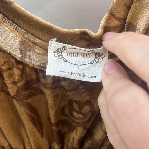 Joyfolie Mia Joy Amoura Dress in Ochre Floral- Size 2 - Picture 2 of 4